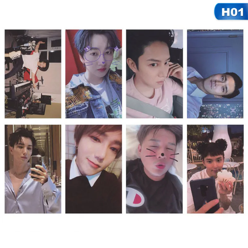 8 шт./компл. K-POP Super Junior альбом еще раз ломо карты Новая мода самодельные Бумага фотокарточек - Цвет: 01