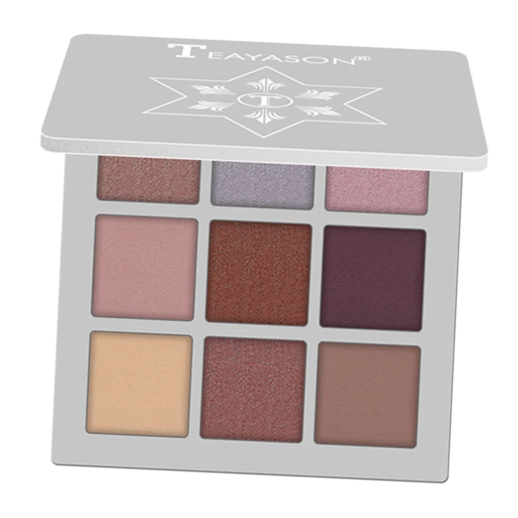 1Pcs 9 Colors Eyeshadow Palette, Professional Makeup Powder Palette, Cosmetics Perfect Color Eye Shadow Tray For Women Girls
