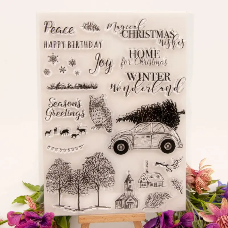 Owl Tree Silicone Clear Seal Stamp DIY Scrapbooking Embossing Photo Album Decor | Канцтовары для офиса и дома