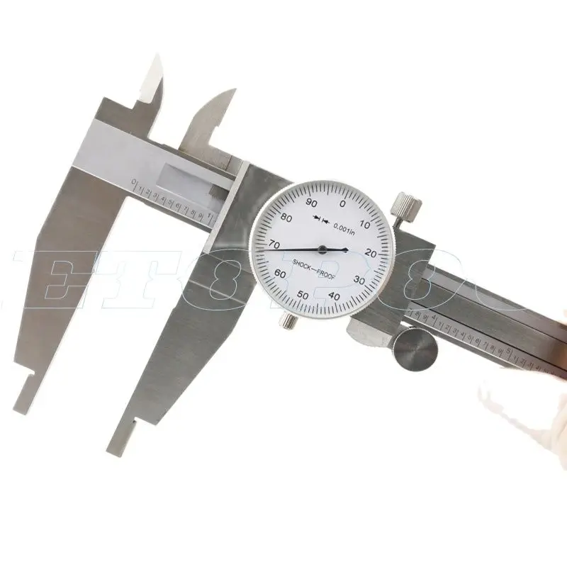 고정밀 스테인리스 스틸 버니어 테이블 켈리퍼, 다이얼 버니어 켈리퍼 게이지, 0-300mm, 0.01mm, 12 인치, 0.001 인치