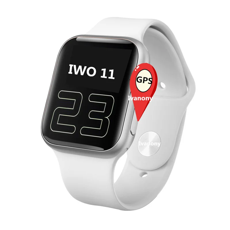 A IWO 11 Смарт часы серия 5 gps Smartwatch 44 мм IWO11 монитор сердечного ритма погода дисплей Whatsapp сообщение напоминание PK IWO 10 9 8 - Цвет: A
