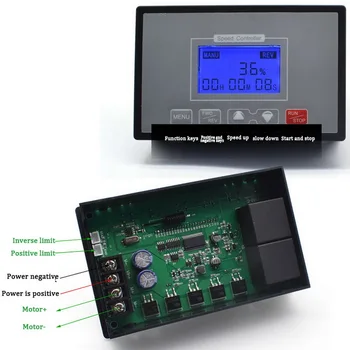 

DC Motor Speed Control Board LCD Smart Digital Display adjustable DC Motor Speed Controller Timing Reversible Remote control