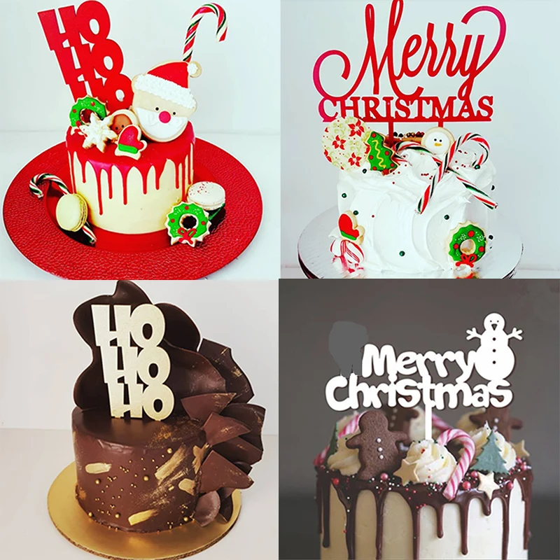 

Cyuan Merry Christmas Cake Topper Dessert Decor Flags Red Christmas Cupcake Topper New Year 2021 Gift Christmas Decor Navidad