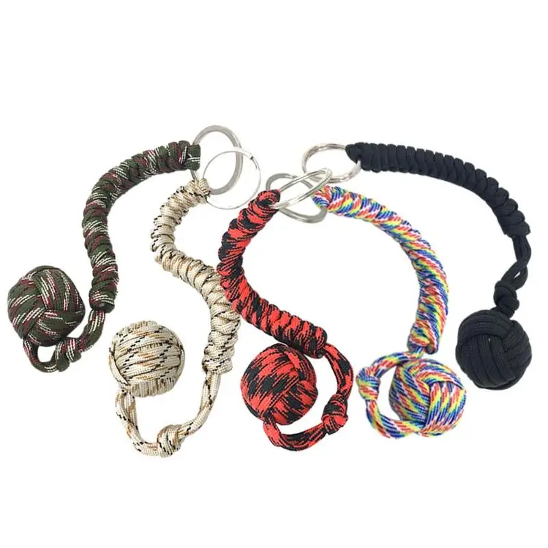 

Outdoor Security Protection Umbrella Rope Fittings Key Chain Defense Ball For Girls Bearing Self Defense 2019 New Outdoor Tools
