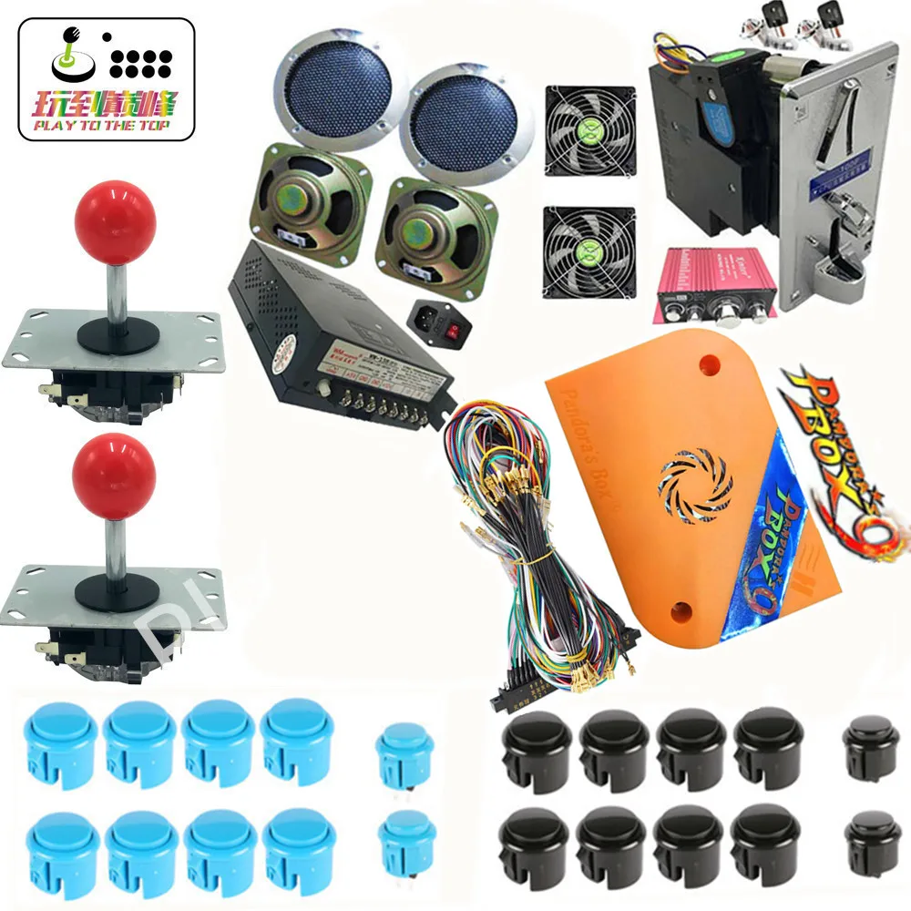 

New Version arcade kit with Original 3D Pandora Box 9 PCB 1500 in 1 Board joystick Happ button For DIY Arcade Game Machine