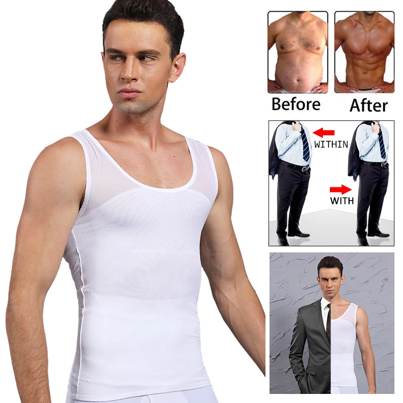 mens chest and stomach compression shirt