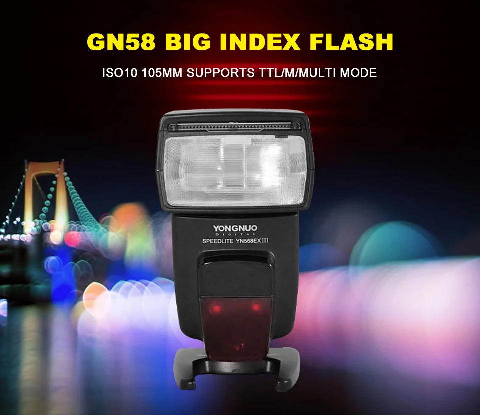 YONGNUO YN568EX III YN568-EX III Беспроводная ttl HSS Вспышка Speedlite для Canon 1100d 650d 600d 700d для Nikon D800 D750 D7100 D810