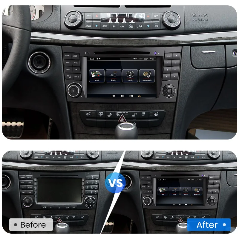 Top Junsun for Mercedes Benz E-class W211 E300 CLS/W219 Car Multimedia Player Radio GPS 2 din DVD 4G+64G Android 9.0 carplay DSP 2