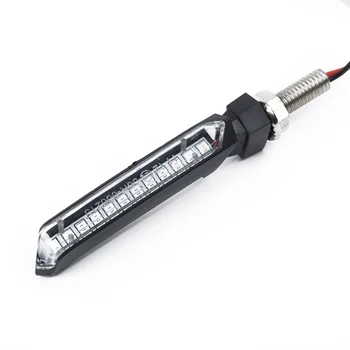 

Black Motorcycle Turn Signal Lights Bike Blinker E-mark.bulb 9.5cm 8MM
