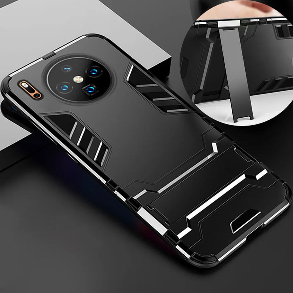 

King-kong Armor Phone Case for Huawei Mate 30 Pro Case Anti-knock PC Hard Case for Huawei Mate30 Capa Fashion Hidden Holder Case