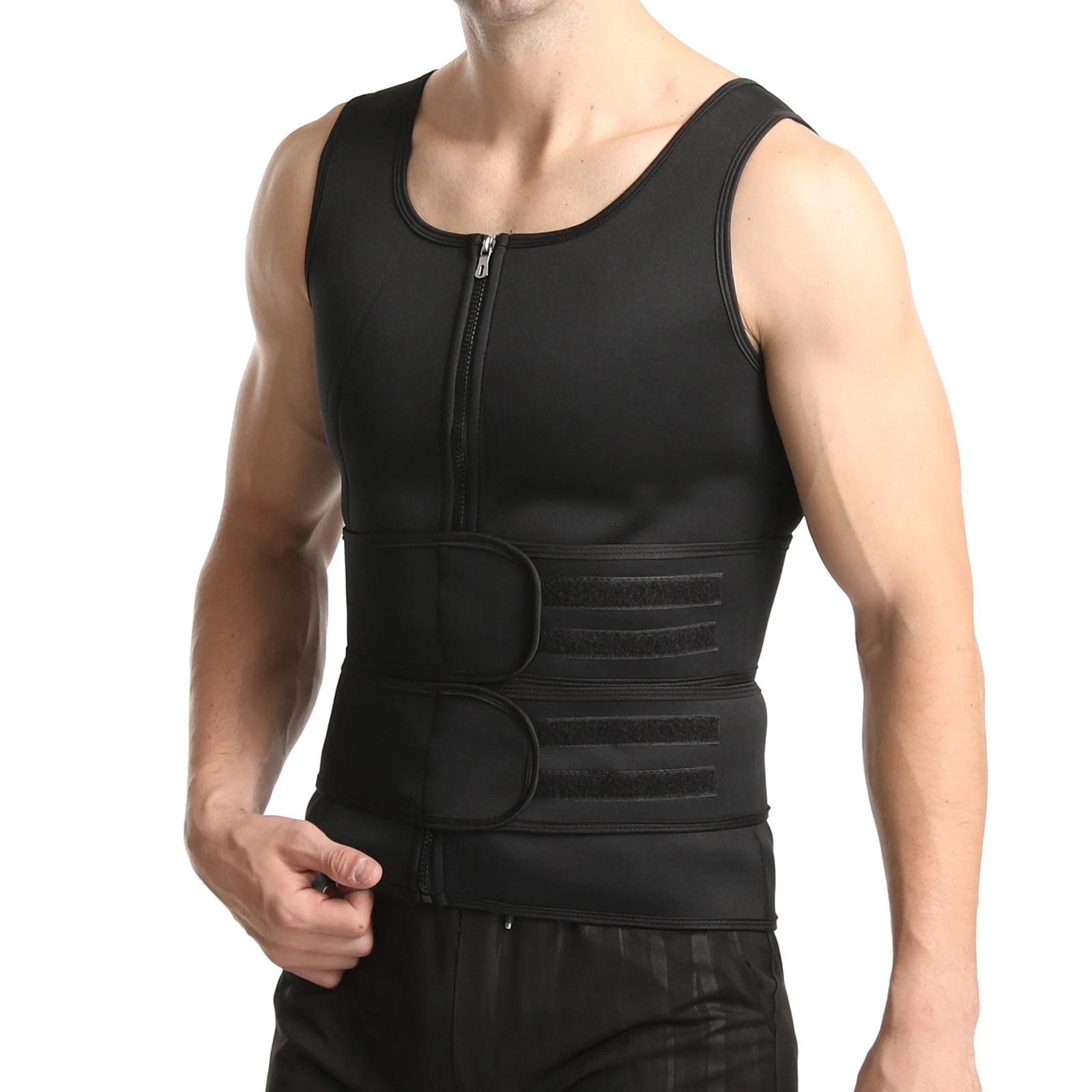 Men Body Shaper Sauna Vest Waist Trainer Double Belt Sweat Shirt Corset Top Abdomen Slimming Shapewear Fat Burn Fitness Top Men Body Shaper Sauna Vest Waist Trainer Double Belt Sweat Shirt Corset Top Abdomen Slimming Shapewear Fat Burn Fitness Top