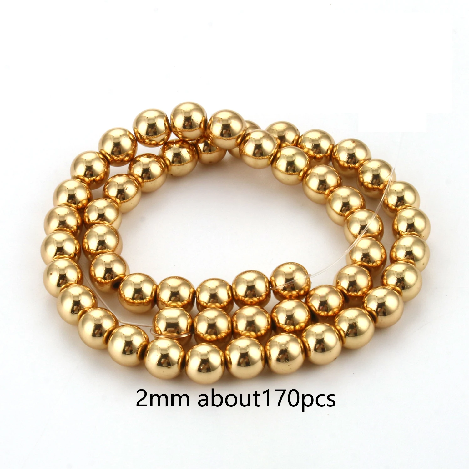 Gold Plated Hematite Gravel Spacer Beads