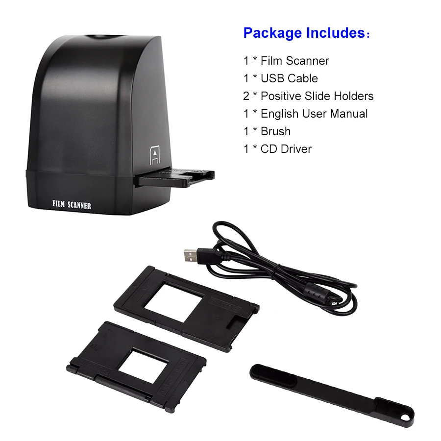 35mm 135mm Film Scanner 8MP Digital Color Photo Scanner Convert and Save Film Negatives & Slides Directly on Your Computer