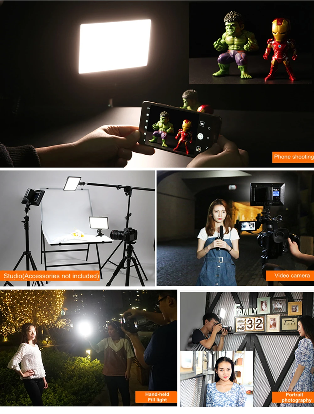 Viltrox L116T камера светодиодный светильник видео ЖК-дисплей двухцветный и Диммируемый тонкий DSLR+ адаптер питания переменного тока для Canon Nikon DV видеокамеры