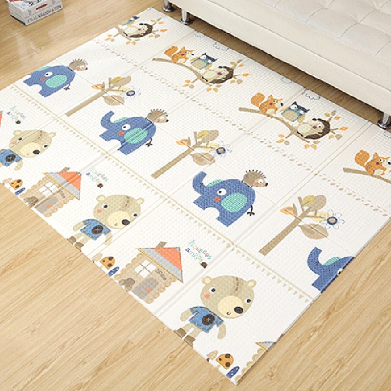 

Baby Climbing Pad 200*180cm Foldable Cartoon Baby Play Mat Xpe Puzzle Children's Mat Kids Rug Baby Games Mats Toys For Children