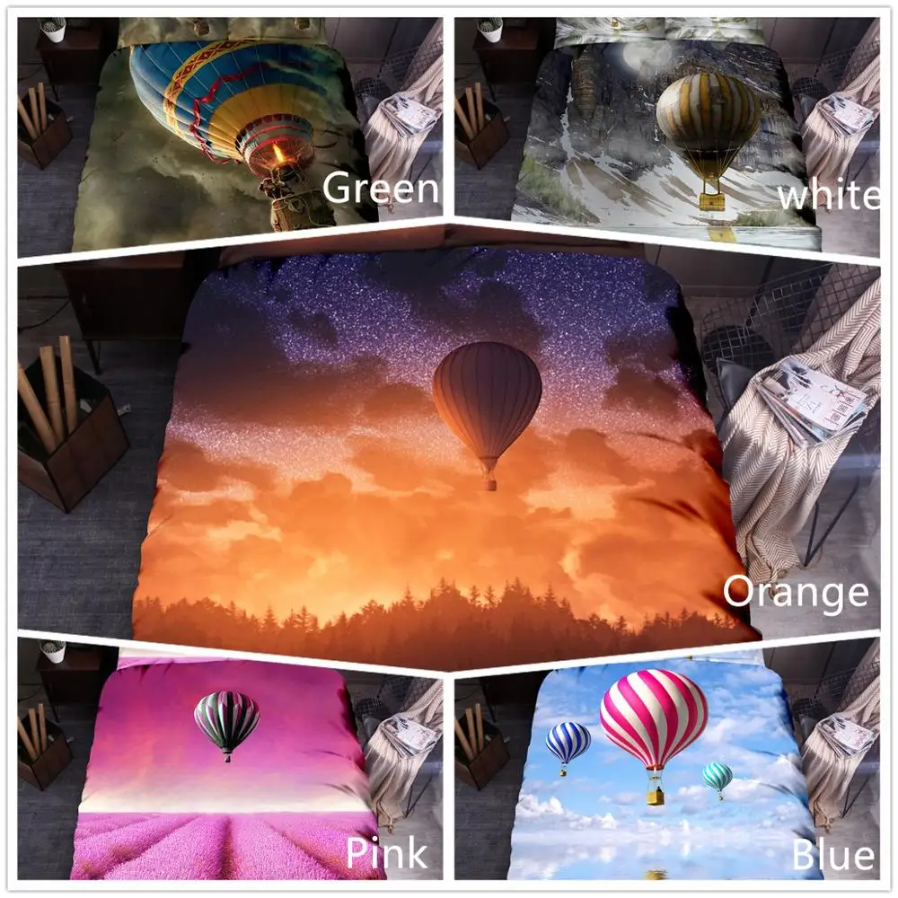 

Air Ballon Bedding Set Quilt Cover Duvet Cover Soft Pillowcases Bedroom Decor Single/ Double/Queen/King Size