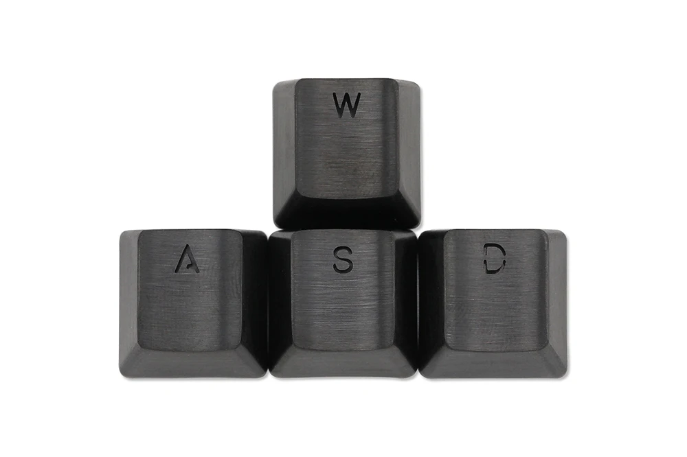 Teamwolf-mx Metal Keycap para Jogos de Teclado Wasd r2 r3 Luz Através de Retroiluminação Preto Azul Gradiente Dourado Aço Inoxidável - Imagem 2