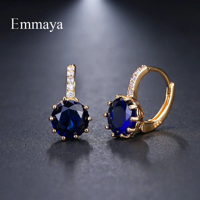 Stud Earrings 9 Colors AAA CZ Element For Women Wedding Party Gift