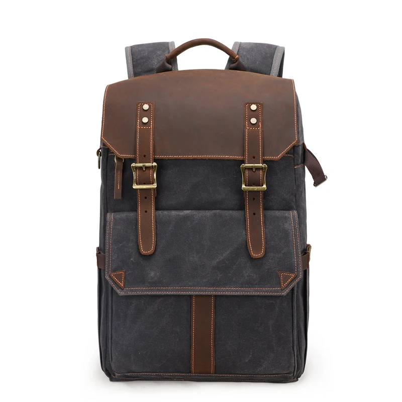 Водонепроницаемая холщовая кожаная сумка для фотосъемки Coress большой рюкзак на