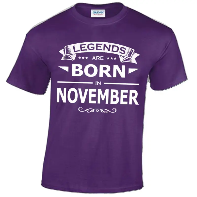 November legends are born Мужская футболка забавный подарок на день рождения идея месяц |