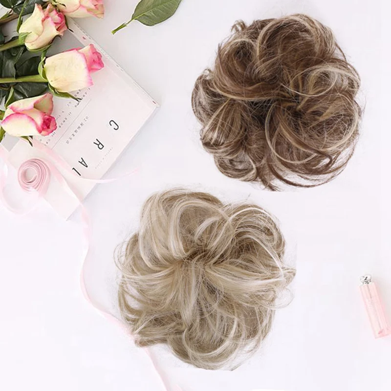 Кудрявые грязные пучки волос кусок скручивание Updo покрытие волосы для наращивания настоящие как человеческие