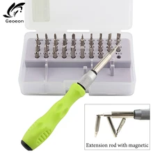 32 в 1 Набор Магнитных отверток, многоцелевой прецизионный цифровой инструмент для ремонта электронных продуктов, инструмент для ремонта часов A40