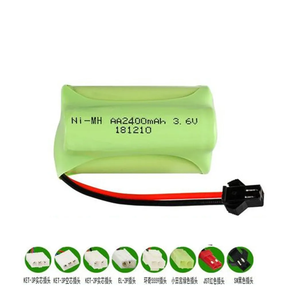 2400Mah 3.6V Batteria Ricaricabile Per I Giocattoli Di Rc Auto Serbatoi Treni Robot Barca Pistola Ni-Mh Aa 700Mah 3.6V Batteria Sm Spina Per Rc Barche