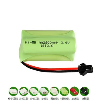 

2400mah 3.6v Rechargeable Battery For Rc toys Car Tanks Trains Robot Boat Gun Ni-MH AA 700mah 3.6v Battery SM plug For RC Boats