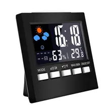 Модный ЖК-цифровой гигрометр, термометр, измеритель температуры и влажности, комнатные часы