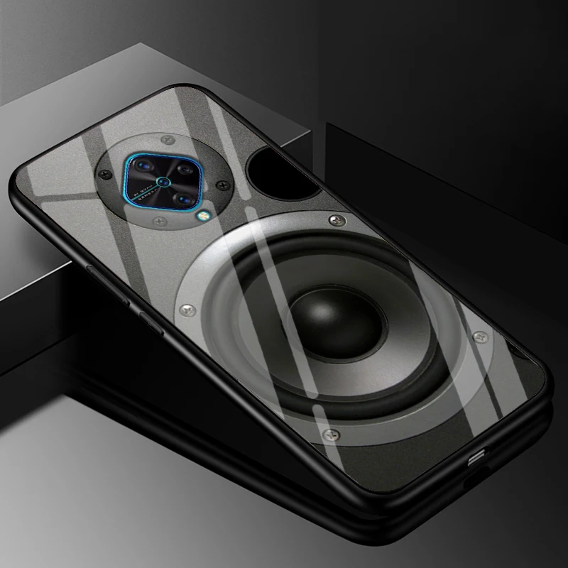 Premium Tempered Glass Back Case with Soft Bumper