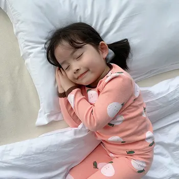 

Autumn Winter Baby Girls Clothes Pajamas Sets Fruit Pyjamas Kids Homewear Cotton Nightwear Children Indoor Clothing Pijamas Suit