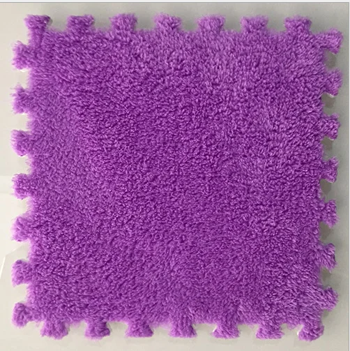 Purple 30 см прошитый замшевый Коврик-пазл, коврик для лазания, можно разрезать ковер для дома, спальни, эркер, татами - Цвет: Purple