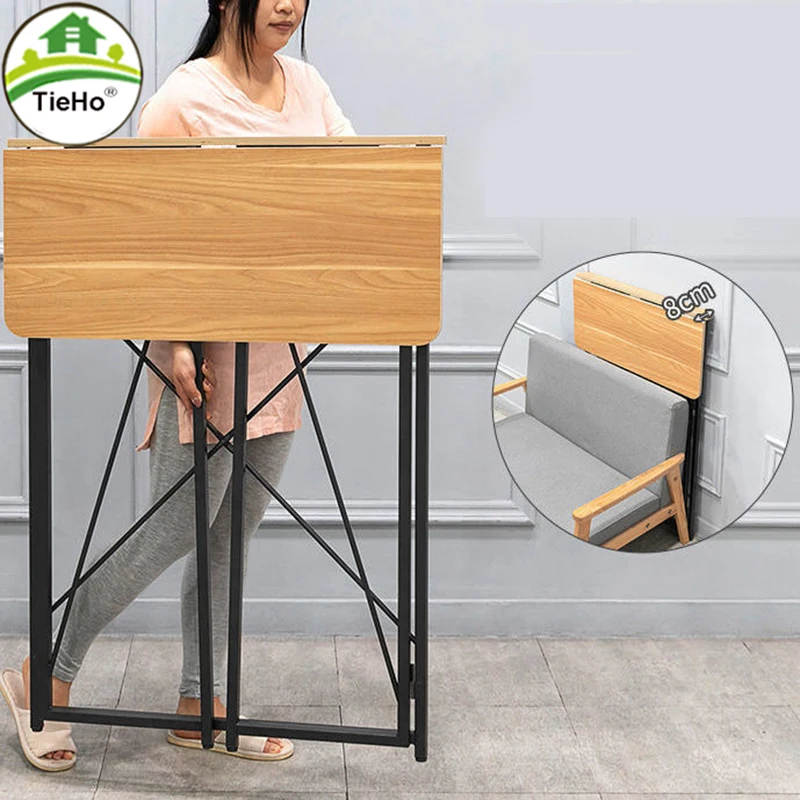 Simple Folding Table Standing Table Desk Standing Work Computer Desk Portable Home Writing for Notebook Furniture