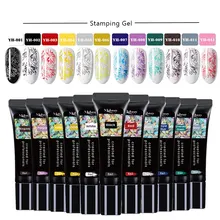 8 мл Гель-лак для штамповки ногтей пластины для штамповки Полупостоянный светодиодный Гибридный лак DIY штамповка УФ-Гель-лак для рисования УФ-гель