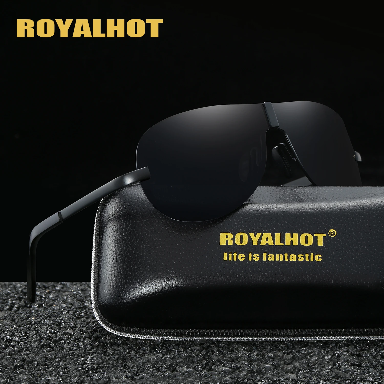 RoyalHot поляризационные солнцезащитные очки в оправе Aloy Shield, мужские и женские очки для вождения, солнцезащитные очки, мужские очки, 60015