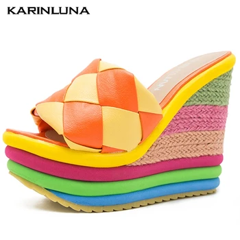 

Karinluna Brand New High Heels Plus Size 43 Shoes Summer Sandal Mules Pumps Women