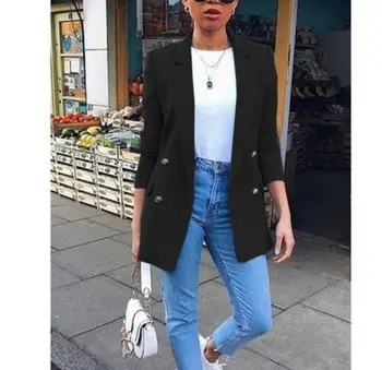 

Hot 2020 Women Causal Overcoat Female Pocket Coat Warm Long Button Jacket