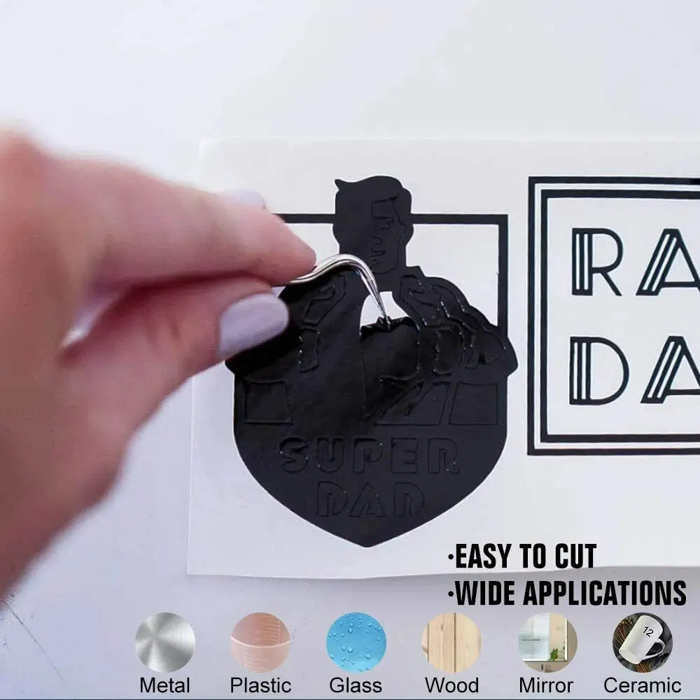 Permanent Adhesive Matte Vinyl Waterproof Cut Film for Making Signs Scrapbooking Craft Cutters Window Glass Wall Decal DIY