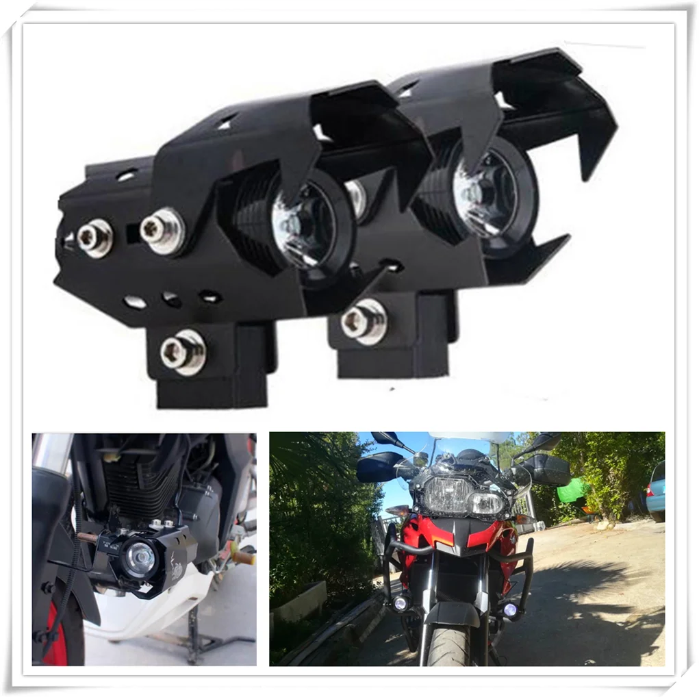new Motorcycle motocross Headlight LED Fog Lamp Lights Spotlight head light cnc for YAMAHA FZR1000 GENESIS BMW R1200RT SE R1200S