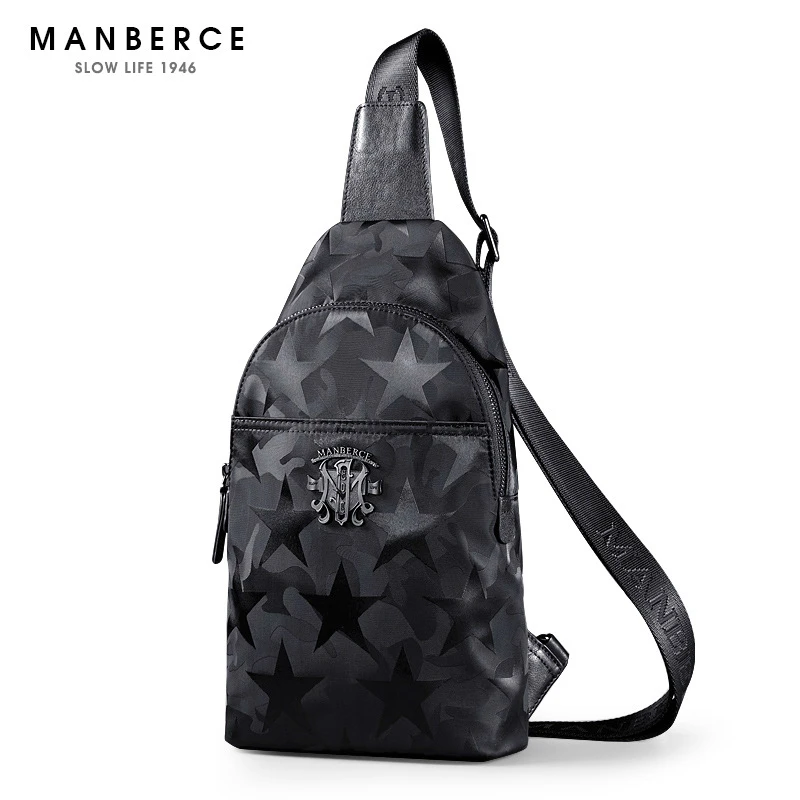 

MANBERCE 2019 New Style Free Shipping Fashion Personality Canvas Single Shoulder Straddle Bag Multi-pocket Large Capacity Design