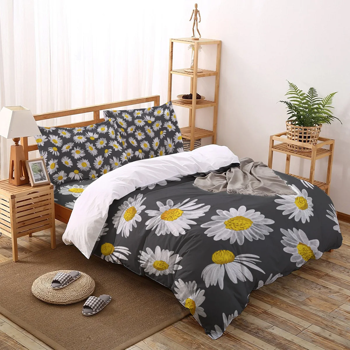 Комплект постельного белья White Daisy акварель модный стиль домашний комплект
