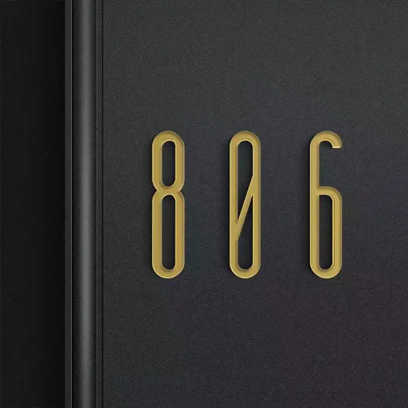 10cm Acrylic Letters and Numbers Wall Decor Villa Hotel Door Plates Figures Dormitory Home Office number DIY