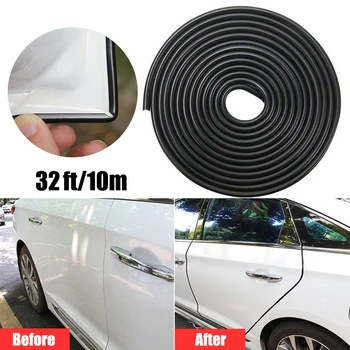 

32ft/10M Car Door Scratch Protector Strips Rubber Edge Doors Moldings Side Protector Sticker Scratches Vehicle For Car Styling