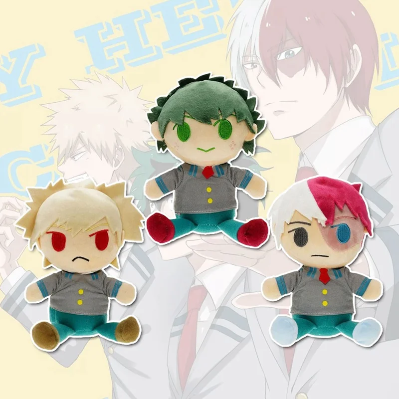 My Hero Academy, плюшевая кукла, игрушка Q Edition, 17 см, мягкие куклы Izuku Midoriya Katsuki Bakugou Shouto Todoroki, игрушка