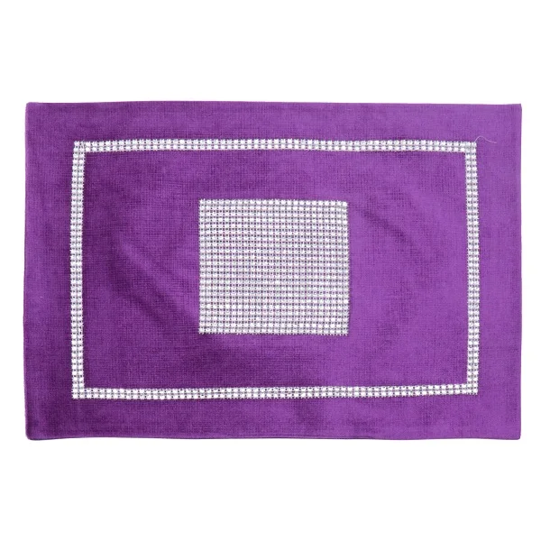 Purple 30X40 см Роскошный велюровый коврик для стола с бриллиантами роскошный высококлассный неоклассический Свадебный декор салфетки для украшения дома - Цвет: Purple