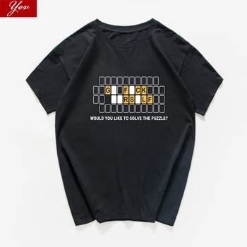 

would you like to solve the puzzle keyboard funny t-shirt men geek hip hop tshirt streetwear loose Harajuku Tee shirt homme men