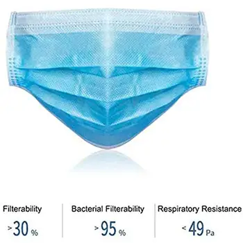 

Face Masks Disposable 3 layer 1packet 50pcs Three-layer Protection Dust