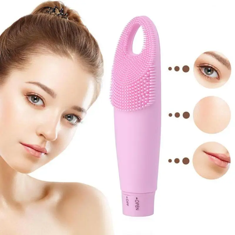 

Professional Facial Cleansing Silicone Brush Electric Mini Face Cleaner Deep Beauty Pore Cleaning Electric Waterproof