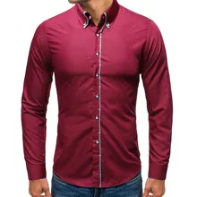 Черная, красная Мужская рубашка с принтом, отложной воротник, повседневные рубашки, уличная одежда, топ, Мужская модная блузка, рубашка, Camisas Masculina, Европейский/американский размер