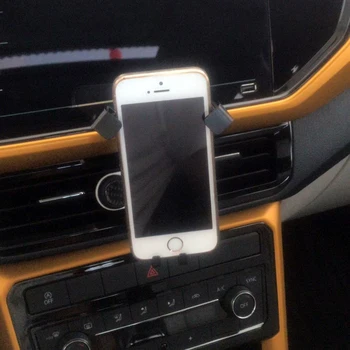 

For VW T-Cross 2019-2020 Plastic Alloy Carbon Fiber Black Non-slip Mount Stand Cell Phone Holder Bracket Support LHD ONLY